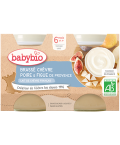 Babybio Пюре з козячим молоком від 6 місяців Груша-Інжир органічне 2шт*130 г