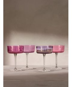 LSA Набір бокалів для шампанського Gems 230 мл 4 шт. Колір Гранат Асорті