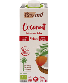 Ecomil Напій кокосовий без цукру безглютеновий органічний 1 л