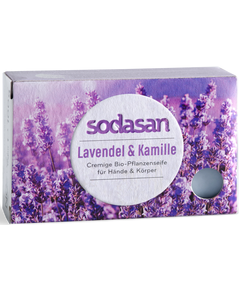 Sodasan Мило тверде Лаванда-Ромашка для рук та тіла органічне 100 г