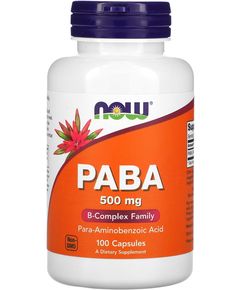 Now Foods ПАБК Вітаміни групи B 500 мг 100 капсул