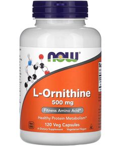 Now Foods L-Орнітин L-Ornithine 500 мг 120 капсул