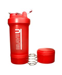 Shaker with containers 3 in 1 - 600ml Red