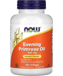 Now Foods Evening Primrose Oil Олія примули вечірньої 500 мг, Кількість в упаковці: 250 капсул