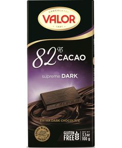 Valor Шоколад чорний 82% Какао безглютеновий 100 г