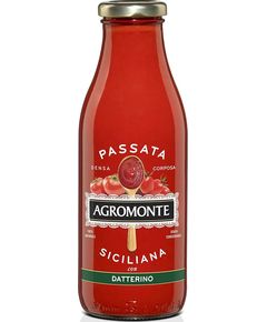 Agromonte Томатна Пассата з червоних томатів Даттеріно 520 г