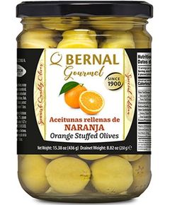 Bernal Gourmet Оливки зелені фаршировані Апельсином 436 г