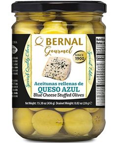 Bernal Gourmet Оливки зелені фаршировані Блакитним Сиром 436 г