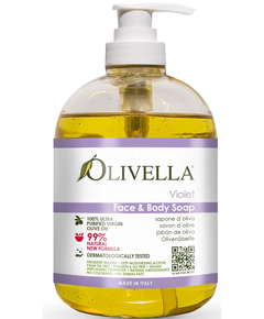 Olivella Мило рідке для лиця та тіла Оливкове Фіалка 500 мл