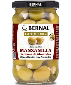 Bernal Оливки зелені Мансанілья з мигдалем 300 г