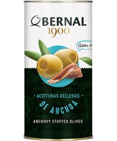 Bernal Оливки зелені фаршировані анчоусами 1440 г