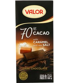 Valor Шоколад чорний 70% Какао-Карамель та Сіль безглютеновий 100 г