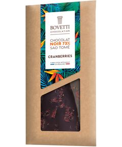 Bovetti Шоколад чорний з журавлиною 100 г