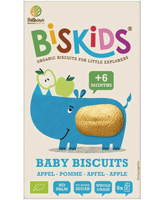 Biskids Печиво дитяче без цукру цільнозернове з яблучним смаком органічне 6 порцій 120 г