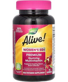 Nature's Way Alive! Мультивітаміни для жінок віком 50+ Преміум 75 жувальних таблеток