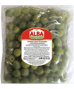 Alba Оливки зелені Ночералла з кісточкою 800 г