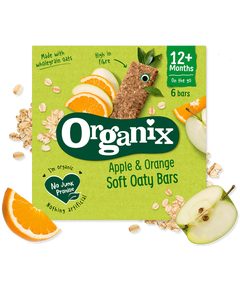 Organix Батончики вівсяні для дітей від 12 місяців Яблуко-Апельсин органічні 6шт*23 г