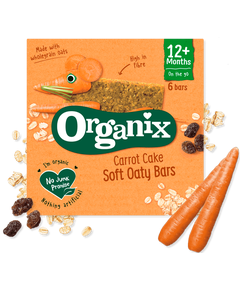 Organix Батончики вівсяні для дітей від 12 місяців Морквяний Пиріг органічні 6шт*23 г