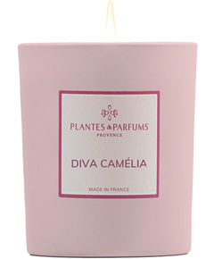 Plantes & Parfums Свічка парфумована з соєвого віску Діва Камелія 180 г
