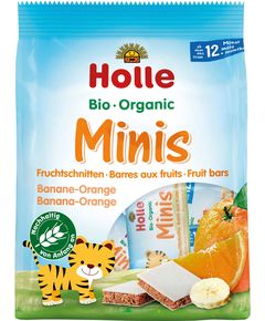Holle Батончики-міні фруктові для дітей від 12 місяців Банан-Апельсин органічний 8шт*12,5 г