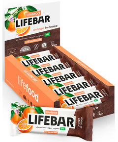 Lifefood Батончики фруктово-горіхові Апельсин в Шоколаді органічні бокс 15шт*40 г