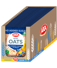 AXA Каша вівсяна без цукру Лохина-Манго-Вершки упаковка 20шт*40 г