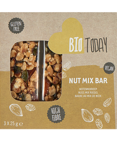 Bio Today Батончики горіхові Горіховий Мікс безглютенові органічні 3шт*25 г