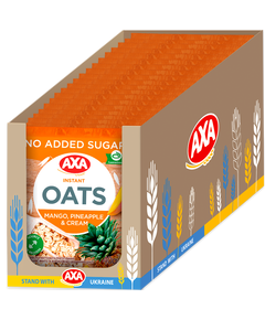 AXA Каша вівсяна без цукру Манго-Ананас-Вершки упаковка 20шт*40 г