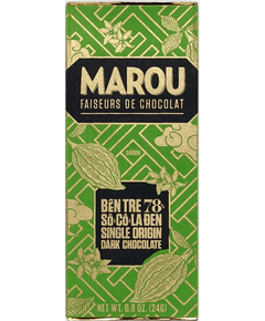 Marou Шоколад-міні чорний 78% Какао Бен Тре 24 г