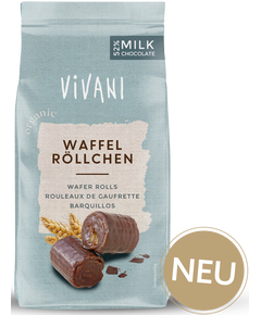 Vivani Вафельні трубочки в молочному шоколаді органічні 125 г