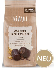 Vivani Вафельні трубочки в темному шоколаді органічні 125 г