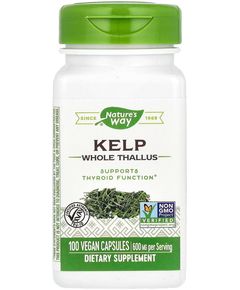 Nature's Way Водорості бурі цільні таломи 600 мг 100 веганських капсул