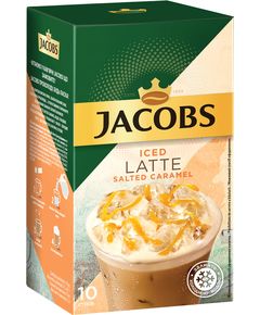 Jacobs Напій кавовий розчинний Iced Latte Salted Caramel упаковка 10шт*21,3 г