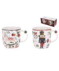 Набір чашок порцелянових новорічних Happy Holidays 2шт. по 360 мл