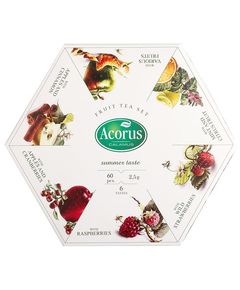 Чайний набір Літній Смак Summer Taste Acorus 6 видів по 10 пакетиків-саше 105 г