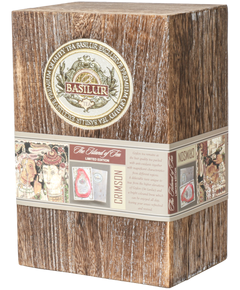 Basilur Чай чорний Чайний острів Малинова Павлонія в подарунковій дерев'яній скринці 100 г