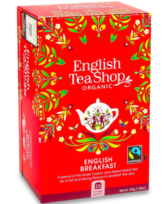 Чай чорний Англійський Сніданок органічний English Tea Shop пакетований 20шт*2 г