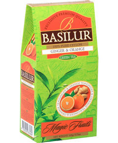 Basilur Magic Fruits Чай зелений Імбир-Апельсин листовий 100 г