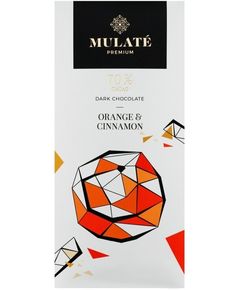 Mulate Шоколад чорний 70% Какао Апельсин-Кориця 90 г