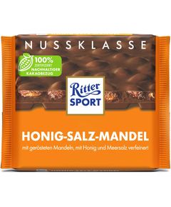 Ritter Sport Шоколад молочний Цілий Мигдаль-Мед-Сіль 100 г