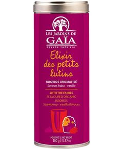 Les Jardins de Gaïa Чай Ройбуш Еліксир Маленьких Ельфів з полуницею та ваніллю розсипний органічний 100 г