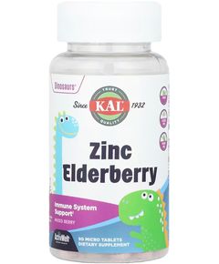 KAL Цинк-Бузина з ягідним смаком для дітей 5 мг 90 мікротаблеток