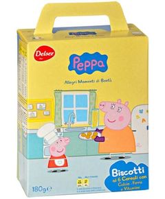 Delser Печиво дитяче злакове Свинка Пеппа з вітамінами та мінералами 180 г