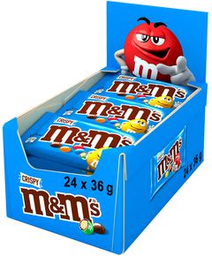 M&M's Драже шоколадні з рисовими кульками бокс 24шт*36 г