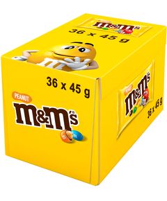 M&M's Драже шоколадні з арахісом бокс 36шт*45 г