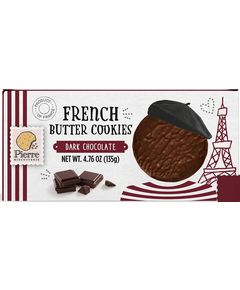 Pierre Biscuiterie Печиво вершкове в глазурі з чорного шоколаду 135 г
