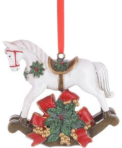 Ялинкова іграшка Коник-Гойдалка Ретро 9 см