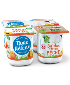 Tante Helene Йогурт біфідо Персик 1,6% органічний 4шт*125 г