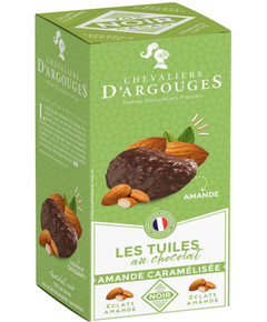 Chevaliers d'Argouges Цукерки Тюлі з чорного шоколаду з мигдалем 120 г