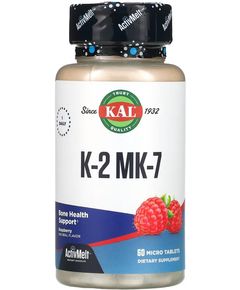 KAL K-2 MK-7 Вітамін K з смаком малини 60 мікротаблеток